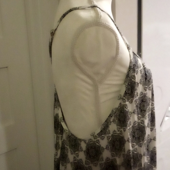 Anthropologie Ella Moss Jumpsuit White Black Oversized Medium - Picture 6 of 9